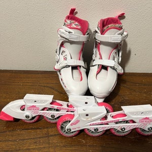 Lake Placid Falcon Q-70 Girls Inline Skates Roller Blades Ice Skates Pink Camo