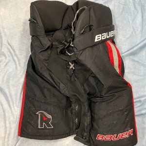 Black Senior Medium Bauer Custom Pro Hockey Pants (Used)