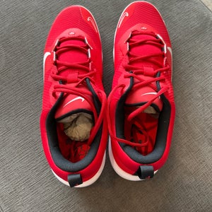Red New Men's Size M 14.0 (W 15.0) Adult Nike Low Top Trout Molded Cleats (New)