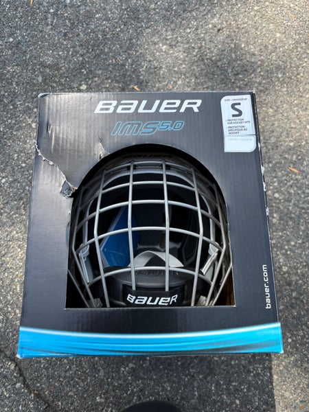 White Small Bauer IMS 5.0 Helmet (New)