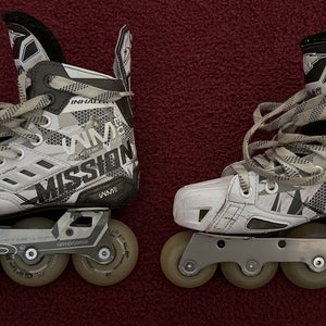 Mission INHALER WM03 Inline Skates Wide Width Size 3.5 (Used)