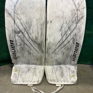 White Bauer Vapor 3X Goalie Leg Pads (Used) | Senior XS (32+)