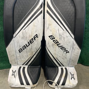 White & Black  Bauer Vapor 2X Goalie Leg Pads (Used) | Int Medium (31+)