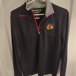 Chicago Blackhawks 1/4 Zip (Reebok, Adult SM)