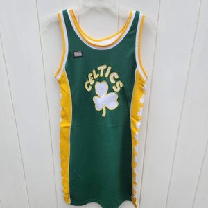 Boston Celtics Basketball Jersey Dress Womens M Hardwood Classics Shamrock Green
