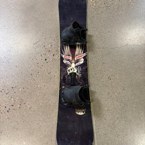 Never Summer Legacy Snowboard 159cm | MKS Flow Bindings (Used)