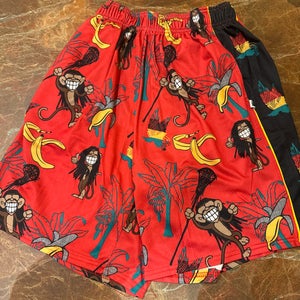Vintage Flow Society red monkey lacrosse shorts - Rare 2000s Design