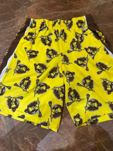 Vintage Lax World Yellow Gorilla Lacrosse Shorts - Rare 2000s Team Design