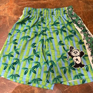 Vintage Early 2000s Lacrosse Unlimited Panda Bamboo Shorts - Rare Collectible