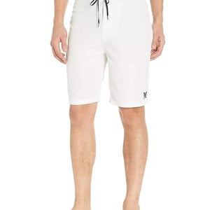 Hurley One & Only 2.0 Boardshort Men's 40 White Drawstring Waist Swimwear QLW700