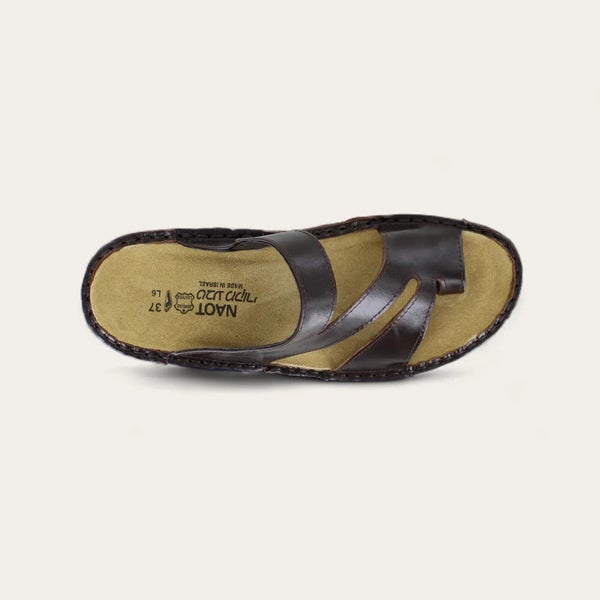 Naot Monterey 67830-034 Sandals Women's 9-9.5 Black Leather Toe Loop Slide PQ457