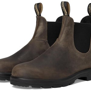 Blundstone BL2446 Boots Women's 6.5 Gray Leather Round Toe Pull On Chelsea PQ335