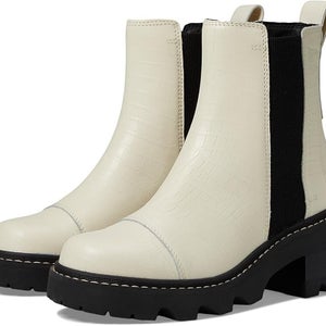 Sorel Joan Now 2048451-191 Boots Womens 8 Chalk Leather Waterproof Chelsea PQ351
