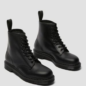 Dr. Martens 1460 Mono 14353001 Women's Black Leather Lace Up Combat Boots PQ404