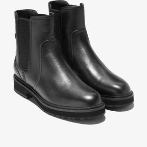 Cole Haan Greenwich W31005 Women 6B Black Leather Waterproof Chelsea Boots PQ382