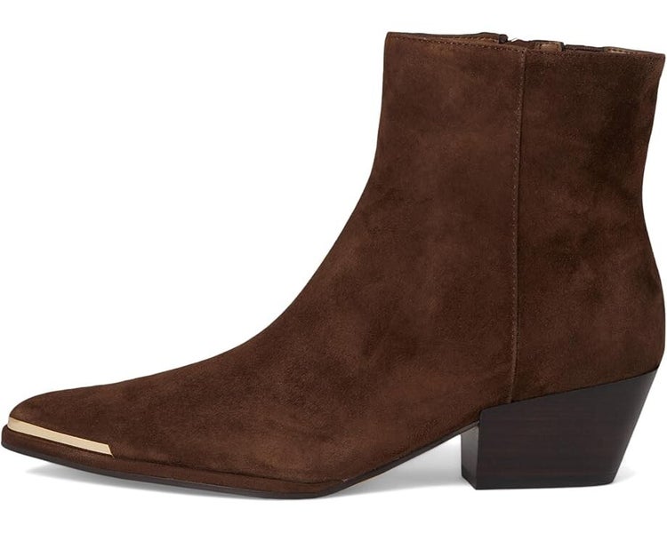 Dolce Vita Nonah Boots Women's US 8.5 Brown Suede Block Heel Ankle Bootie PQ429