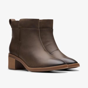 Clarks Lileigh Charm 26179633 Boots Women's 6.5 Brown Leather Ankle Bootie PQ350