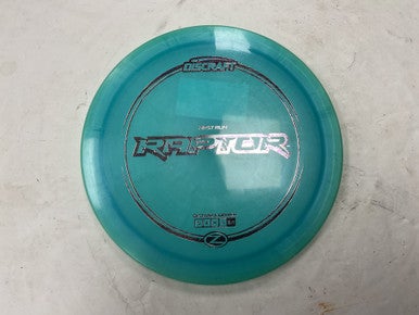 Used Discraft FIRST RUN RAPTOR Disc Golf Driver Teal 11855-S000186556