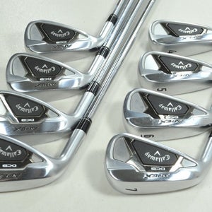 LEFT HANDED Callaway Apex 21 DCB 4-PW,AW Iron Set Regular Flex MPH Steel #198042