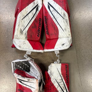 Red 37" Senior Bauer Hyperlite 2 Goalie Full Set Regular (Used)