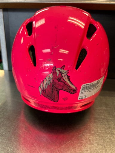 Used Worth BATTING HELMET YTH Batting Helmet w/Mask Pink SM 11868-S000063512