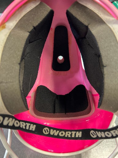 Used Worth BATTING HELMET YTH Batting Helmet w/Mask Pink SM 11868-S000063512