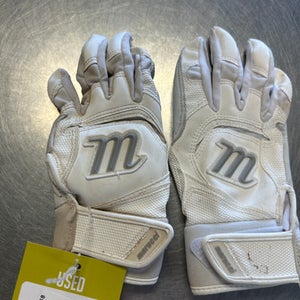 Used Marucci BB/SB Batting Gloves White SM 11868-S000063485