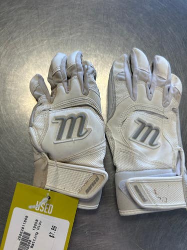 Used Marucci BB/SB Batting Gloves White SM 11868-S000063485