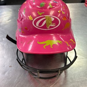 Used Rawlings CFTB H-RT Batting Helmet w/Mask Pink SM 11868-S000062468