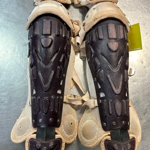 Used Rawlings SHIN GUARDS Catchers Leg Guards Maroon Adult 11868-S000062437