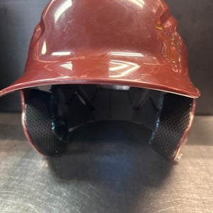 Used All-Star HELMET Batting Helmet No Mask Maroon MD 11868-S000062439