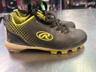 Used Rawlings CLEAT BB/SB Cleats Black Youth 12.0 11868-S000062426
