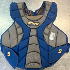 Used Schutt CHEST PROTECTOR Catchers Chest Protector Royal Blue Adult 11868-S000062331