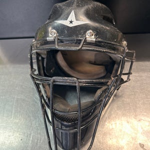 Used All-Star CATCHERS MASK Catchers Helmet w/Mask Black SM 11868-S000059191