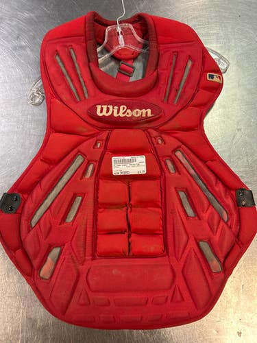 Used Wilson CHEST PROTECTOR Catchers Chest Protector Red Intermed 11868-S000059189