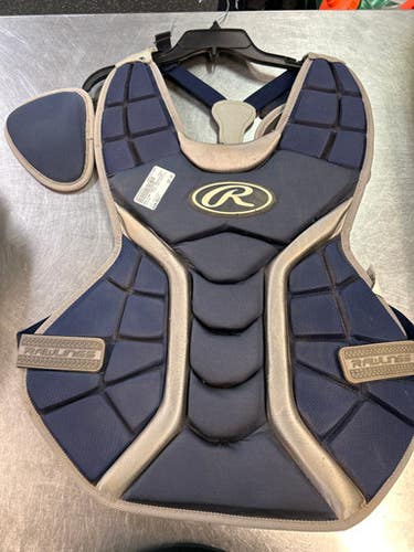 Used Rawlings CHEST PROTECTOR Catchers Chest Protector Navy Blue Adult 11868-S000054875