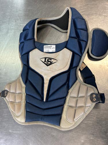 Used Louisville Slugger CHEST PROTECTER Catchers Chest Protector Navy Blue Intermed 11868-S000060856