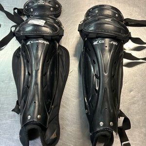 Used Champro AIR TECH Catchers Leg Guards Black Adult 11868-S000060621