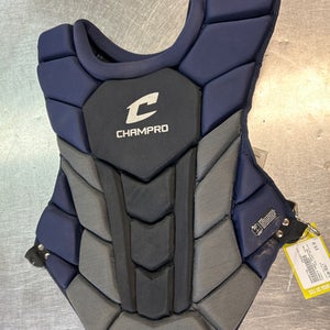 Used Champro CHEST PROTECTOR Catchers Leg Guards Navy Blue Adult 11868-S000061765