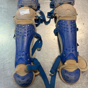 Used Louisville Slugger SHIN GUARDS Catchers Leg Guards Royal Blue Youth 11868-S000058941