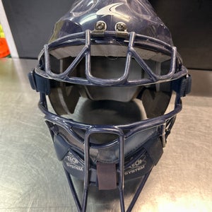 Used Champro HEL-MAX Catchers Helmet w/Mask Navy Blue One Size 11868-S000058831