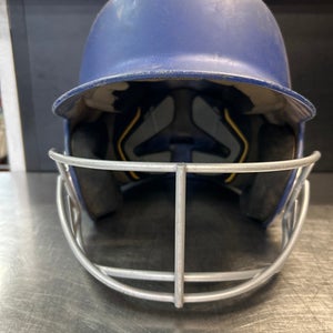 Used Easton 801686 Batting Helmet w/Mask Navy Blue MD 11868-S000061684
