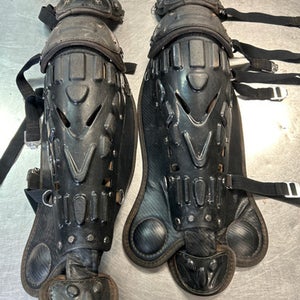 Used Rawlings SHIN GUARDS Catchers Leg Guards Black Intermed 11868-S000058697