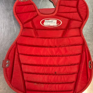 Used Rawlings CHEST PROTECTOR Catchers Chest Protector Red Intermed 11868-S000055268