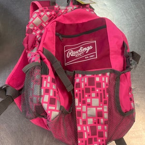 Used Rawlings BACK PACK BB/SB Player Backpack Pink 11868-S000063035