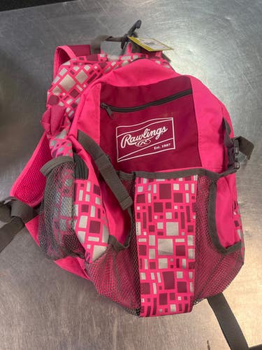 Used Rawlings BACK PACK BB/SB Player Backpack Pink 11868-S000063035