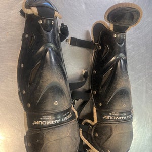Used Under Armour SHIN GUARD Catchers Leg Guards Black Junior 11868-S000062946