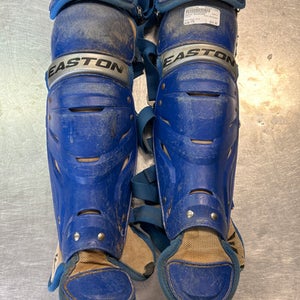 Used Easton SHINGUARD Catchers Leg Guards Royal Blue Youth 11868-S000061148