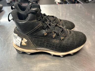 Used Under Armour CLEAT BB/SB Cleats Black Junior 04 11868-S000062581