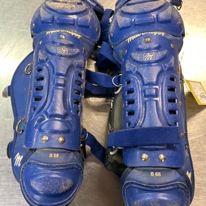 Used MacGregor B68 Catchers Leg Guards Royal Blue Youth 11868-S000059940